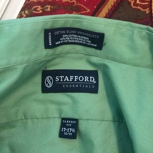 Green button down dress shirt